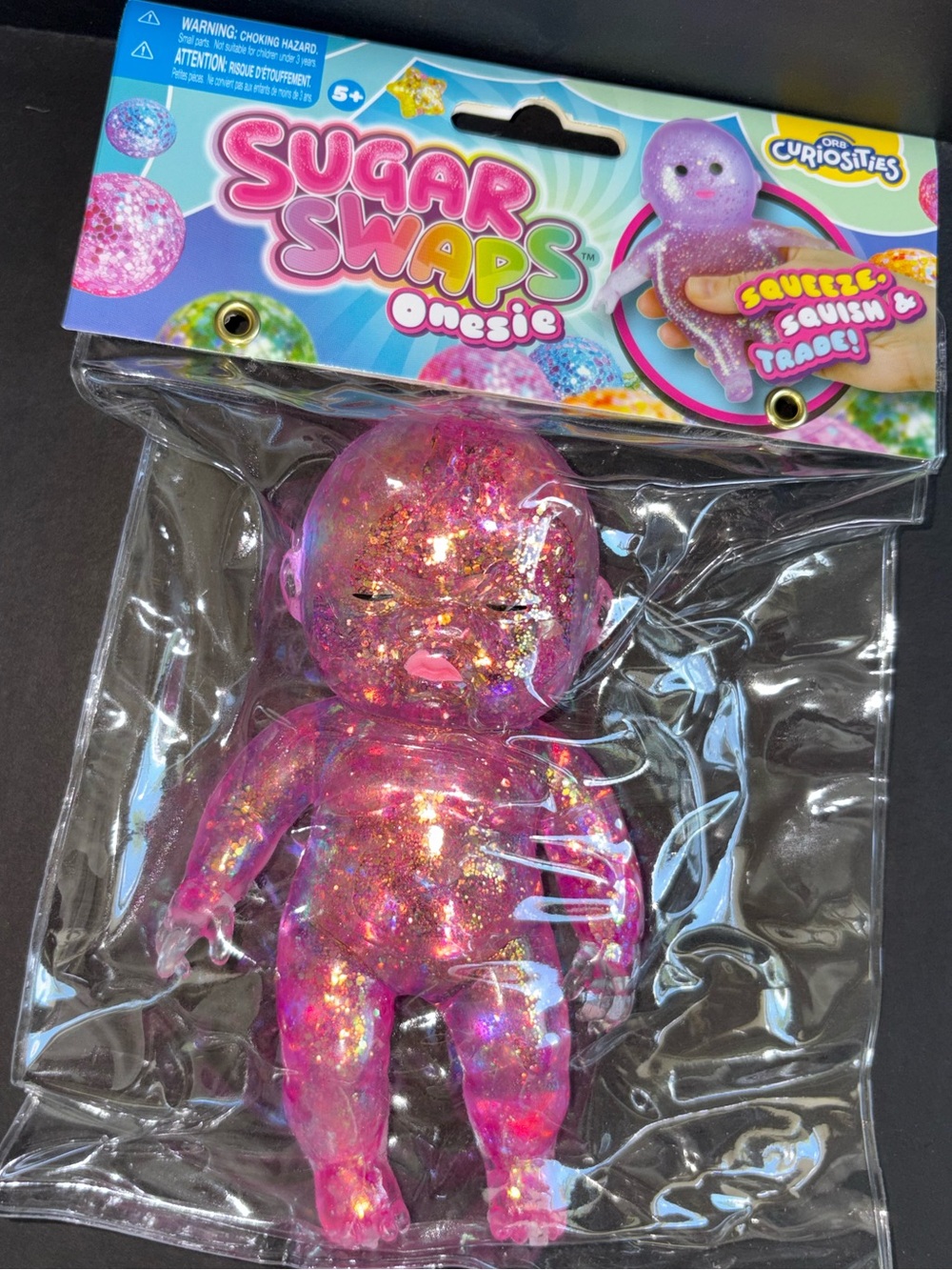 Sugar Swaps Onesie Glitter Squishy baby - Pink